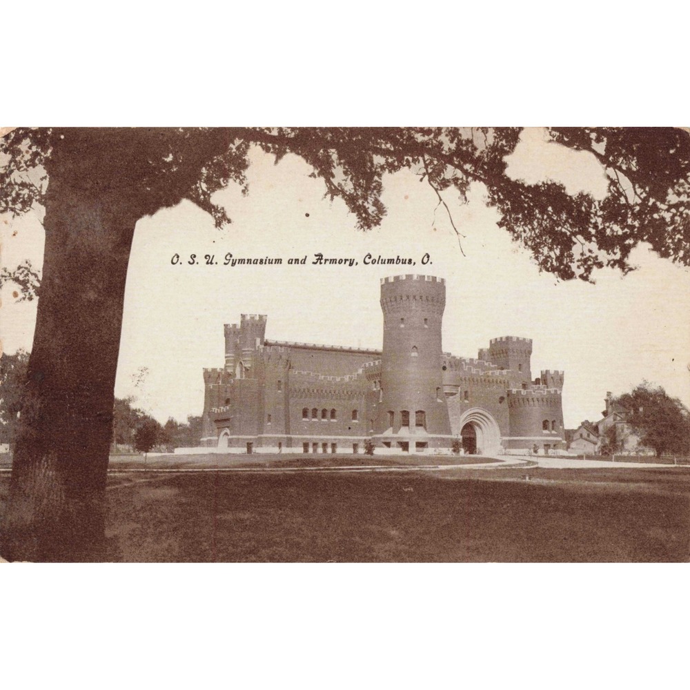 Columbus Ohio OH OSU Gymnasium and Armory Ohio State University 1914 Postcard - Picture 1 of 2